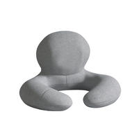 LESEKISSEN Multifunktional Samt Grau - Grau, Textil (46/80cm) - Vercart