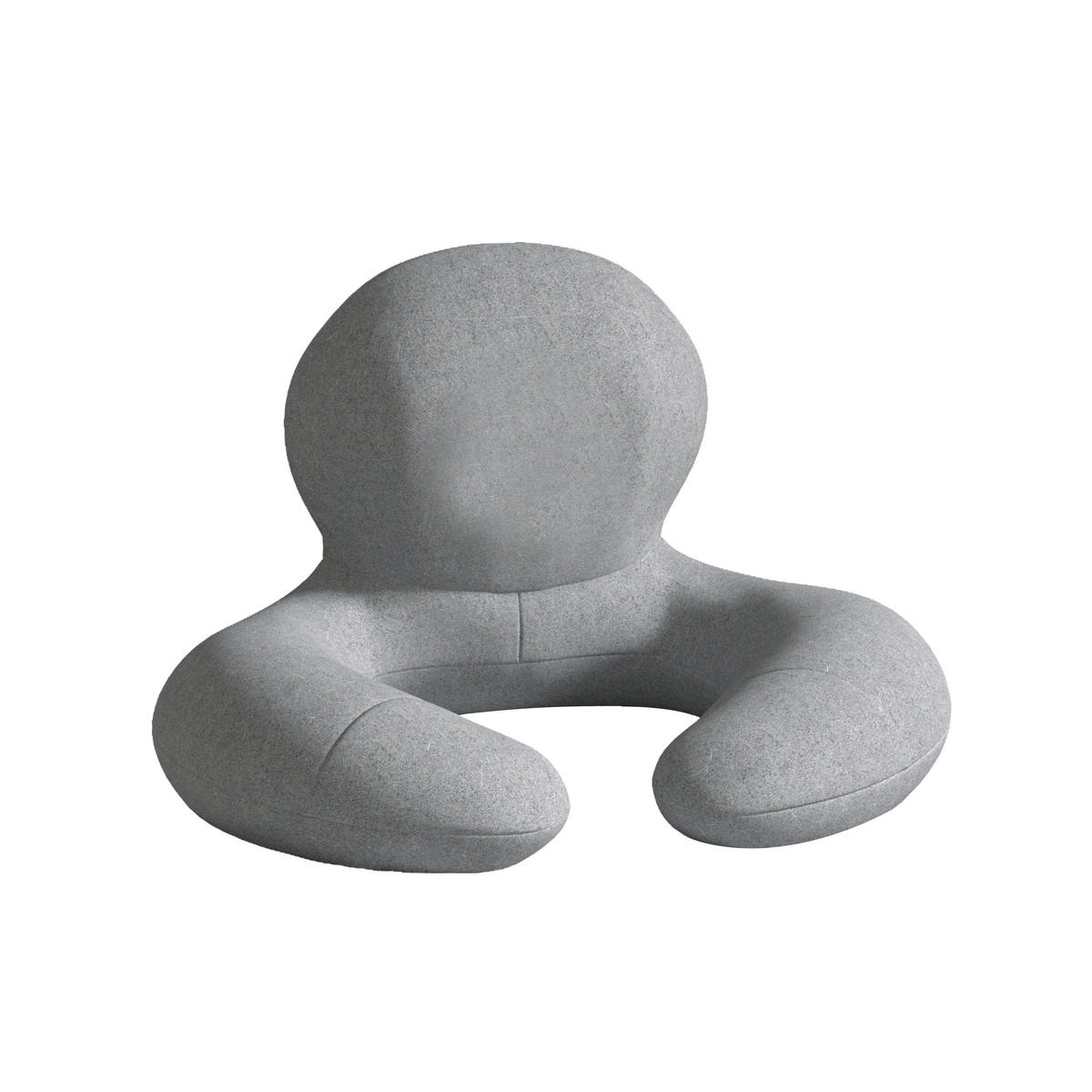 LESEKISSEN Multifunktional Samt Grau - Grau, Textil (46/80cm) - Vercart