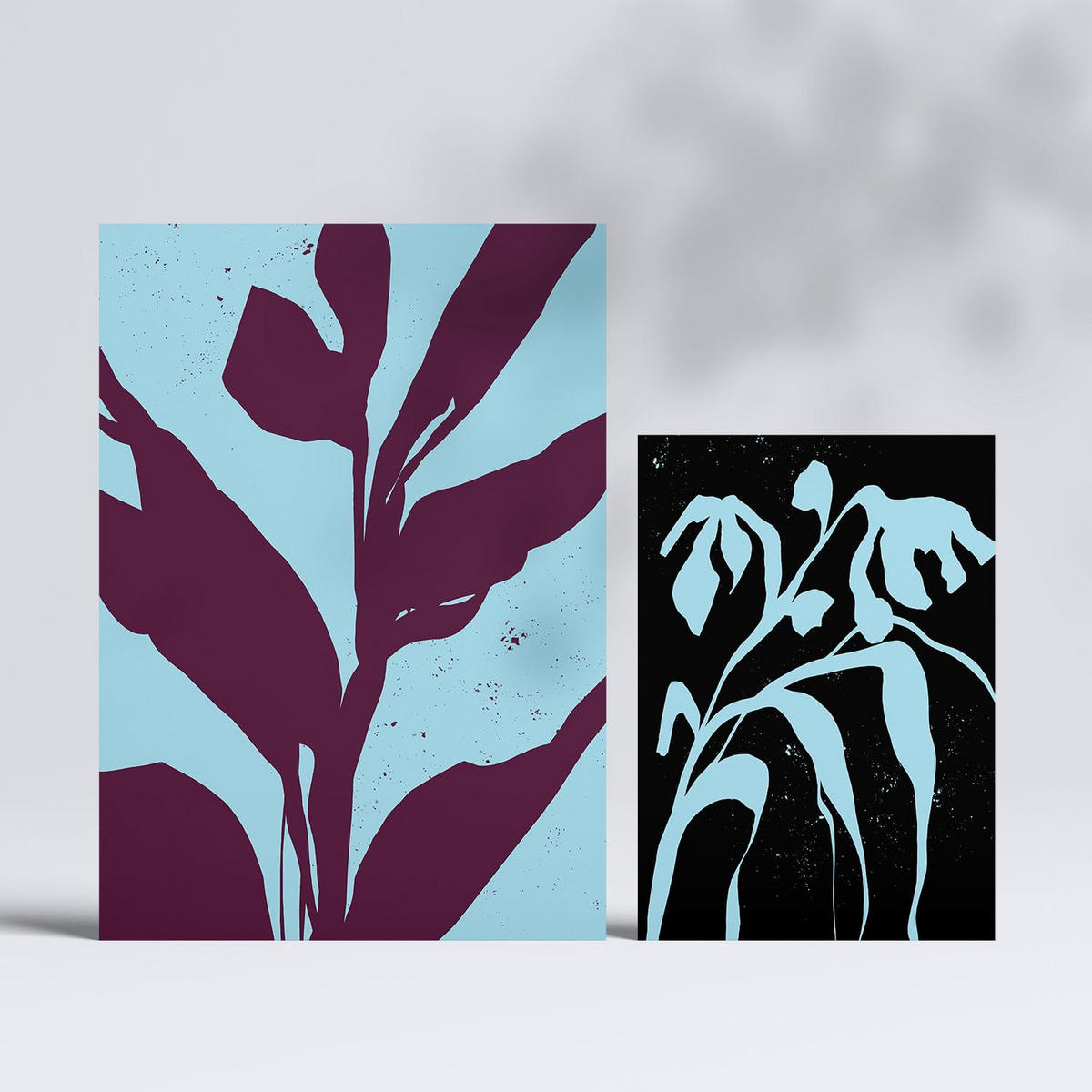 POSTER Set Mit 6 Streifenblätter In Blume Zusammenfassung Ästhetische Dekorative Gemälde Für Ihr Wohnzimmer, Schlafzimmer, Zuhause A3 & A4 Rahmenlos - Klar, Papier (29/3cm) - Nacnic