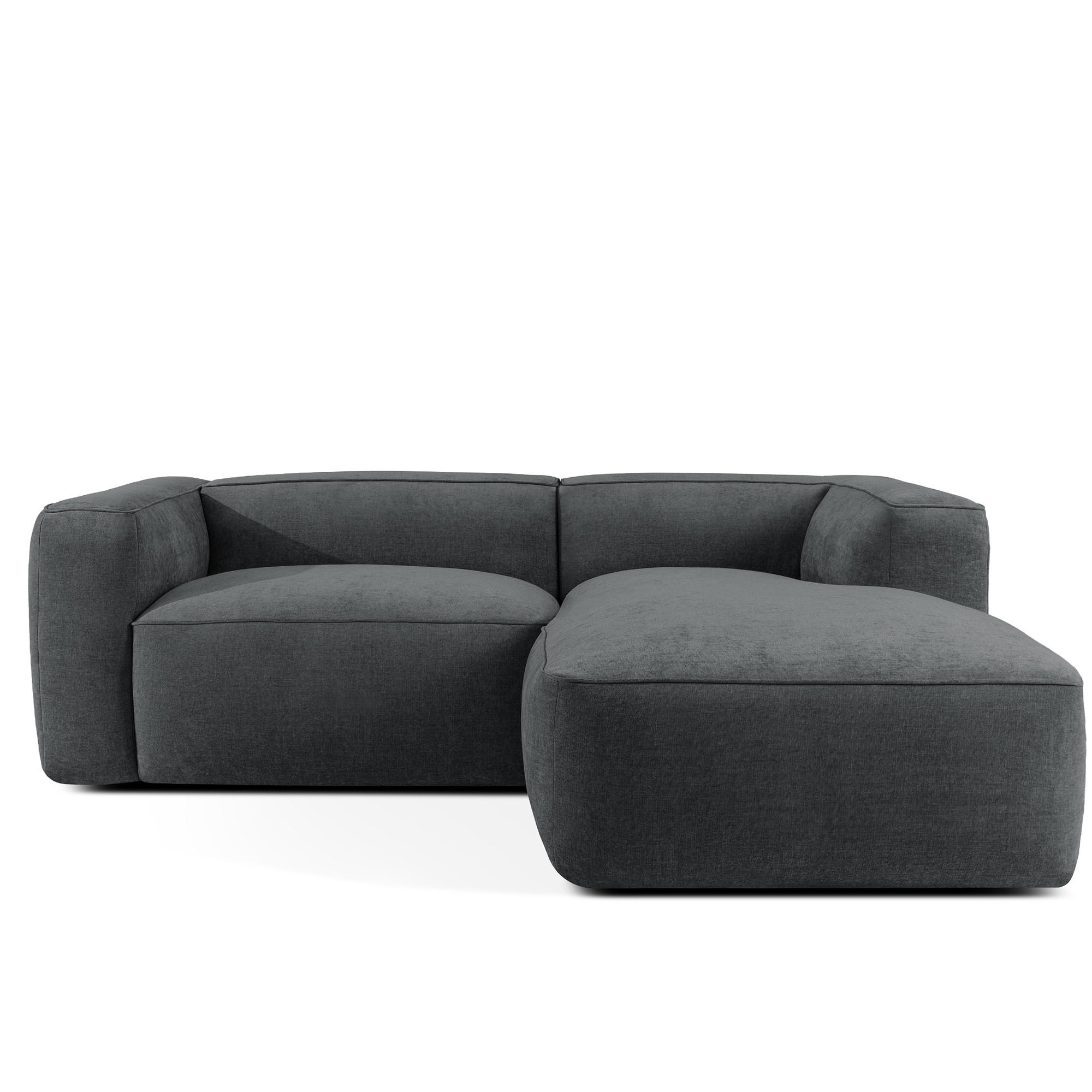 ECKSOFA RECHTS FUBBO, Anthrazit - Anthrazit, Holz/Holzwerkstoff (225/176cm) - KONSIMO®