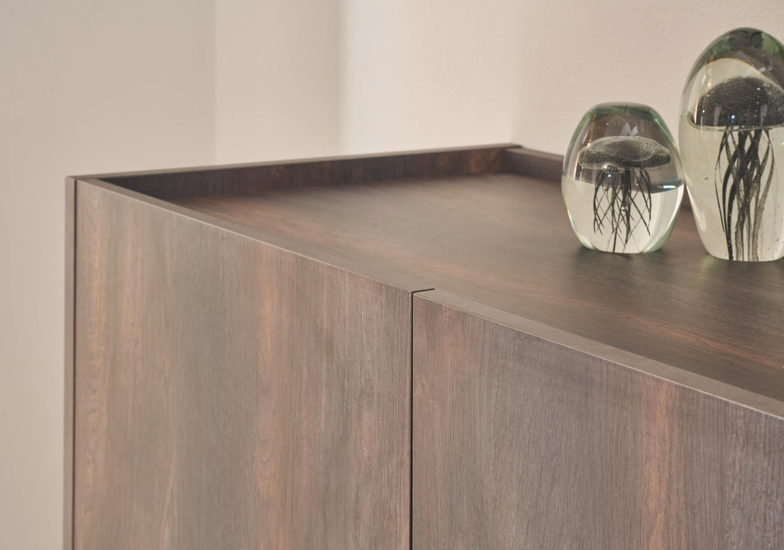 Thumbnail - Furn.Design Sideboard, Eiche, Grau, Holzwerkstoff, Nachbildung,Eiche, 3 Fächer, 3 Schubladen, 200x80x45 cm, Wohnzimmer, ...