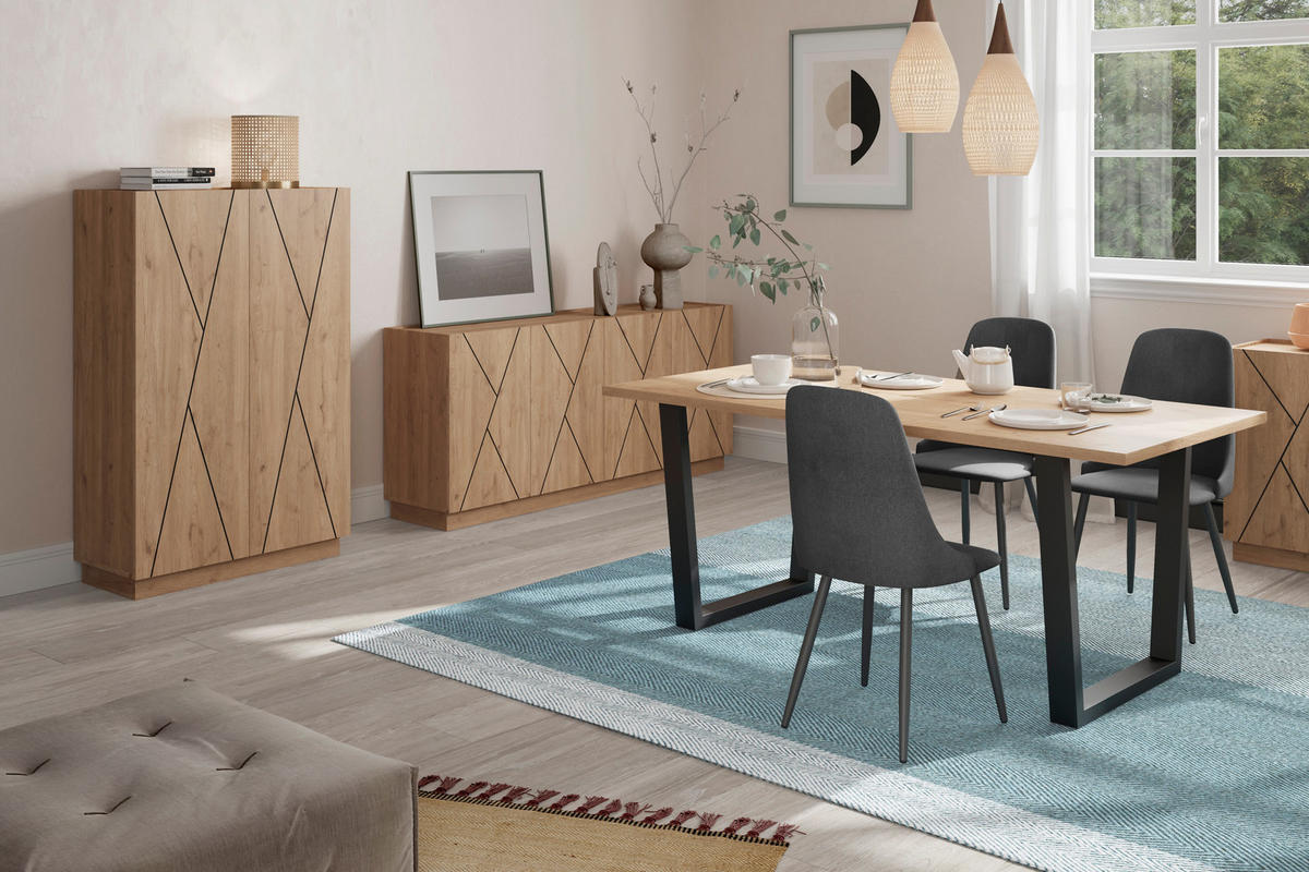 ESSTISCH Francesca Braun 180/100/75 cm - Braun, Keramik (180/100/75cm)