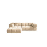 ECKSOFA L-Form Averro, stoff Bluvel, Creme, Links - Creme, Holz (280/150cm) - Kaiser Möbel