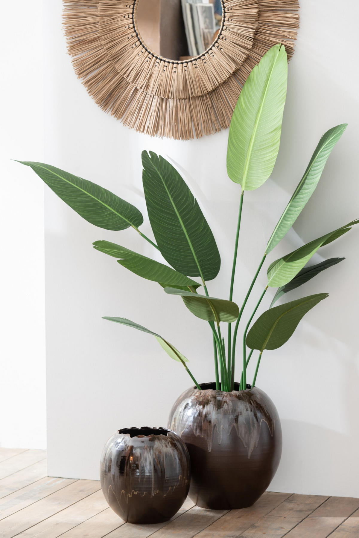 BLUMENTOPF KERAMIK - Töpferei - Braun - L - Ø 50 cm - Braun, Keramik (50/50cm) - J-Line