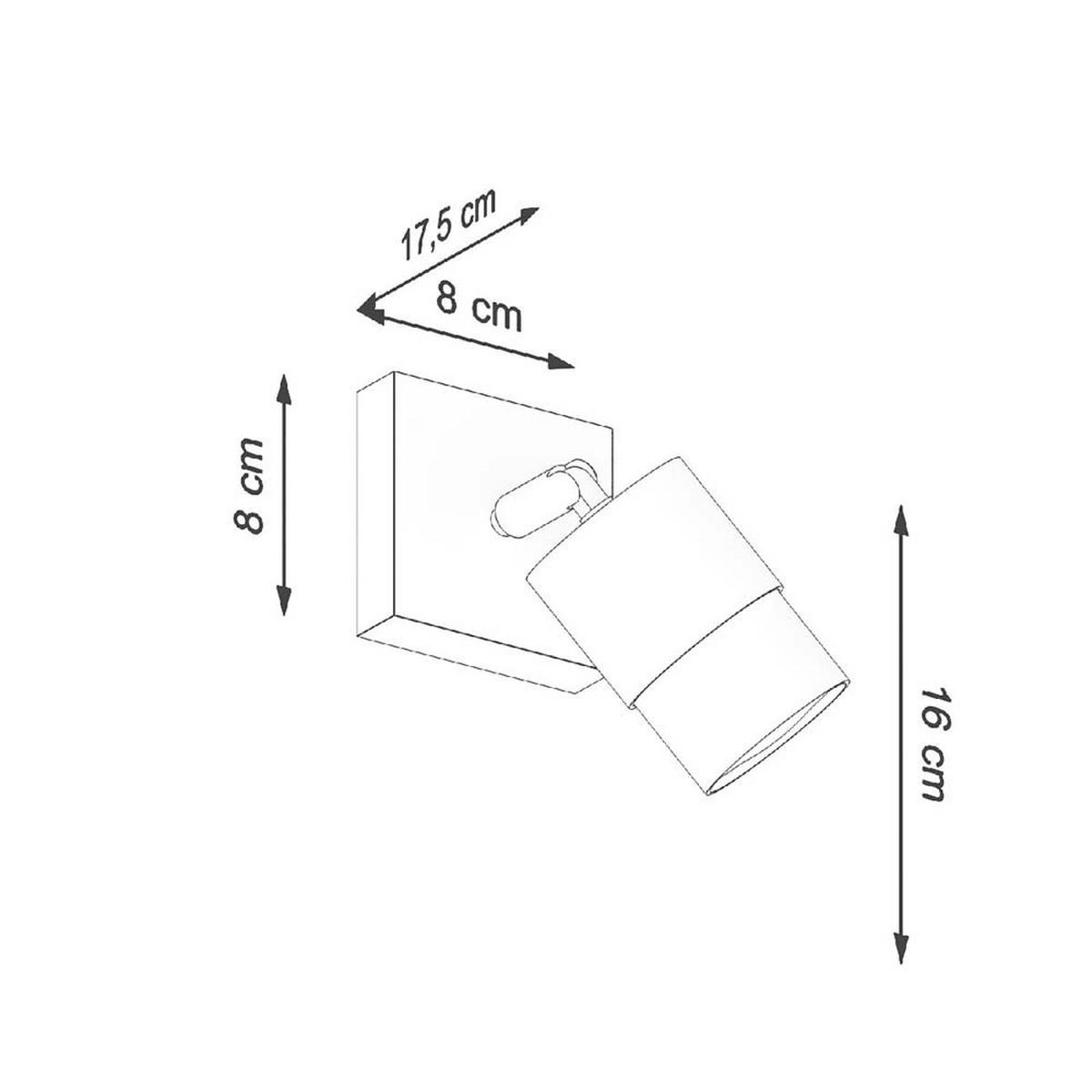WANDLEUCHTE Stahl Schwarz Gold - Schwarz, Metall (17.5/16/8cm)