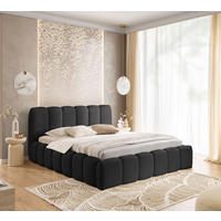 POLSTERBETT MIA Bettkasten Lattenrost 120x200 Schwarz - Schwarz, Holz (120/200cm) - Furnistar