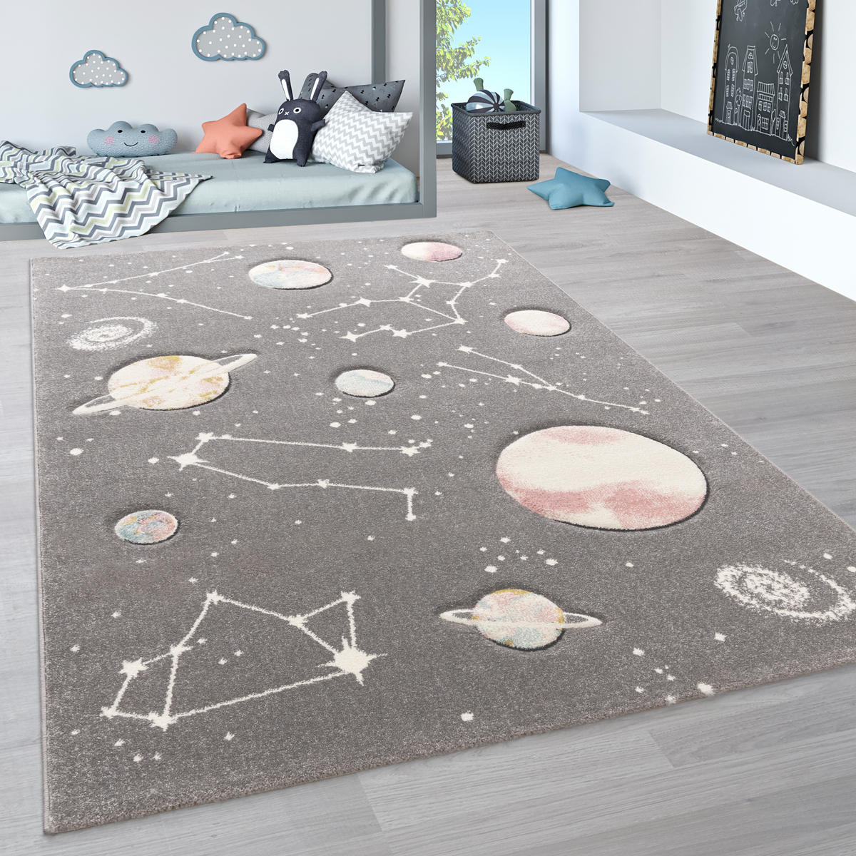 KINDERTEPPICH 80/150 cm Cosmo 347 - Grau, Textil (80/150cm) - Paco Home