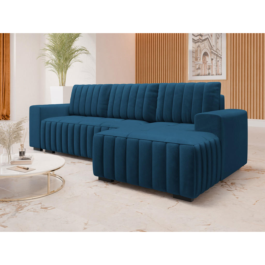Thumbnail - Xxxl Ecksofa, Blau, Textil, Kiefer, 5-Sitzer, L-Form, 240x140 cm, Wohnzimmer, Sofas & Couches, Wohnlandschaften, Ecksofa...
