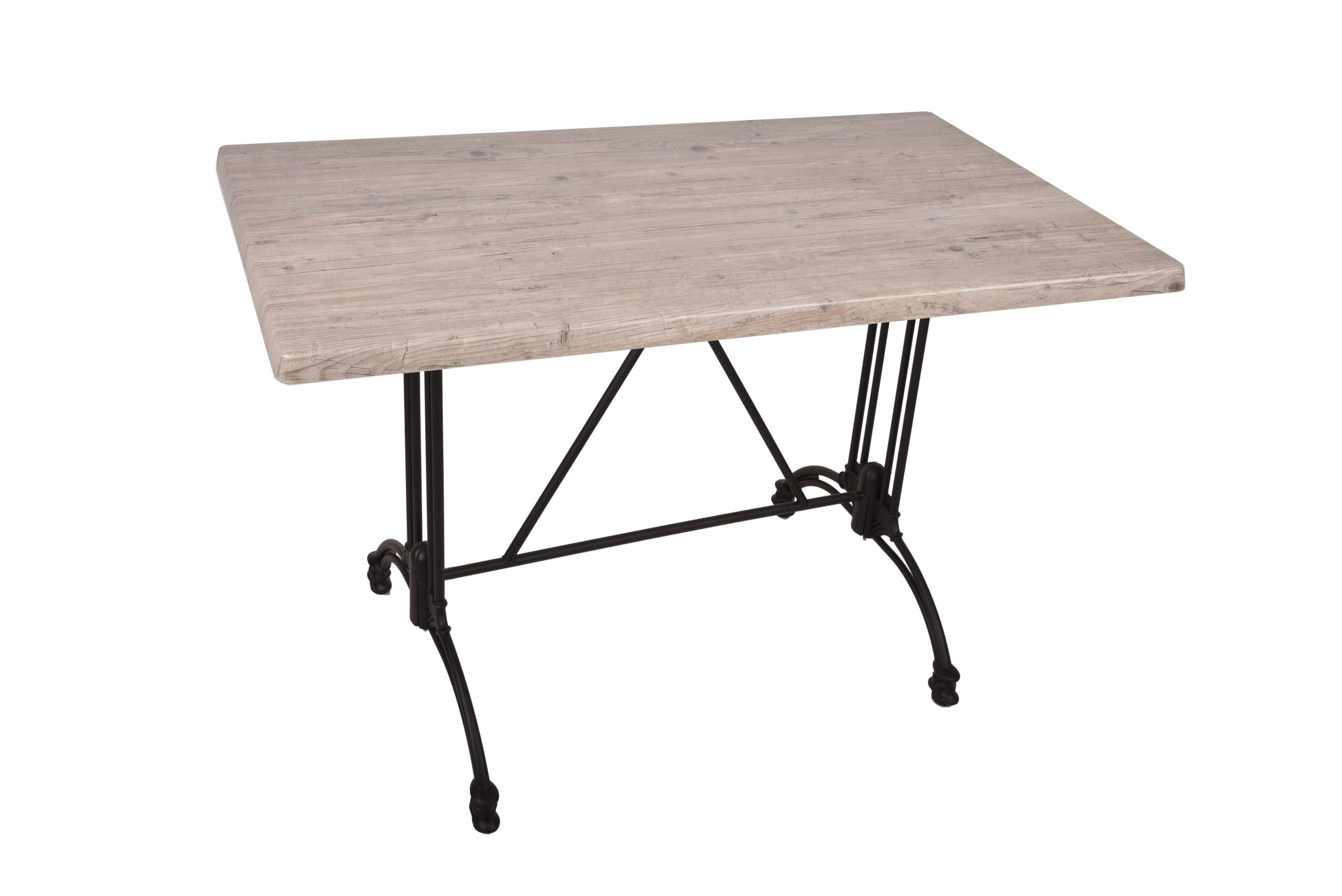 BISTROTISCH Joana 110x70cm Rechteckig Hellbraun Holz Cafétisch - Hellbraun, Holz (110/70/66cm) - DELUKE