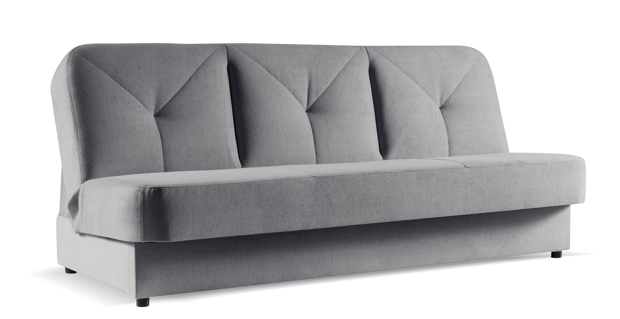 SOFA Nardo Grau, mit Schlaffunktion - Grau, Holzwerkstoff (199/91/91cm) - Bettso