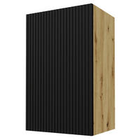 HÄNGESCHRANK Lamello W2/45 Schwarz Matt / Eiche Artisan 45 / 32,5 / 72cm - Eichefarben/Schwarz, Holz/Holzwerkstoff (45/72/32.5cm) - Feldmann-Wohnen