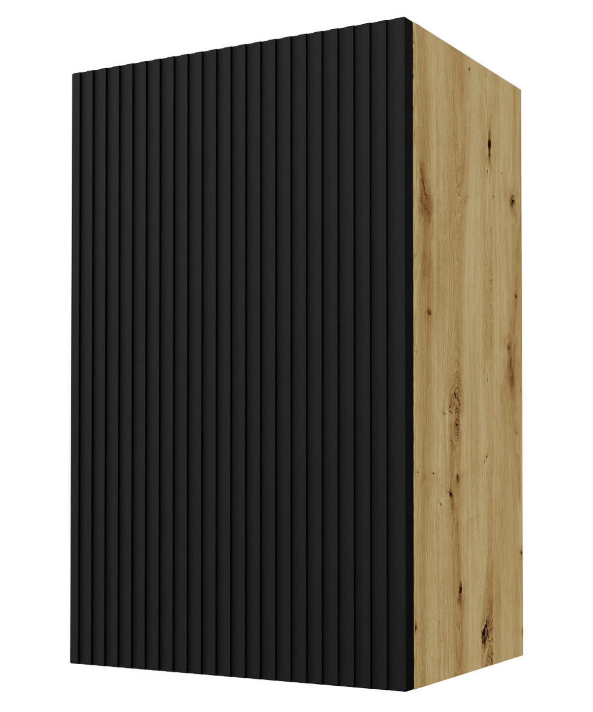 HÄNGESCHRANK Lamello W2/45 Schwarz Matt / Eiche Artisan 45 / 32,5 / 72cm - Eichefarben/Schwarz, Holz/Holzwerkstoff (45/72/32.5cm) - Feldmann-Wohnen