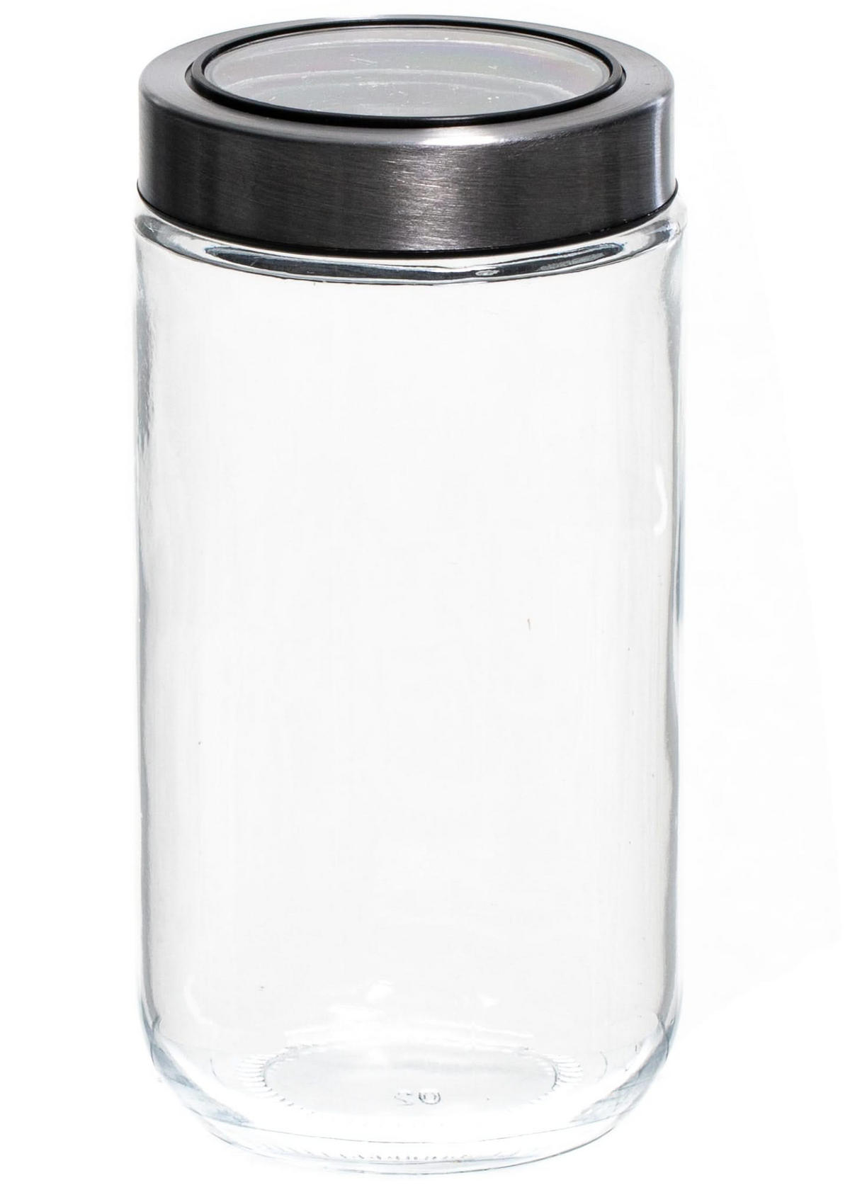 VORRATSTOPF Vorratsbehälter - Glas / Edelstahldeckel - ø 8 cm / 800 ml - Transparent, Glas (9/18/9cm) - Sareva