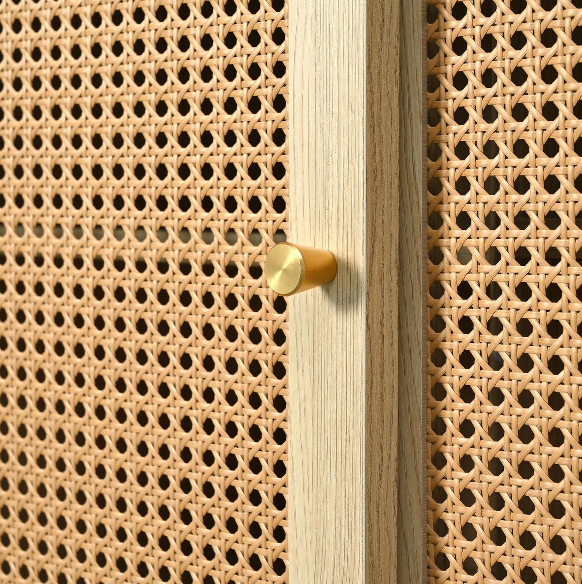 SIDEBOARD mit 3 Schubladen und 3 Türen 120 x 40 x 78 cm Eiche - Hellbraun, Holzwerkstoff (120/78/40cm) - Meubliv