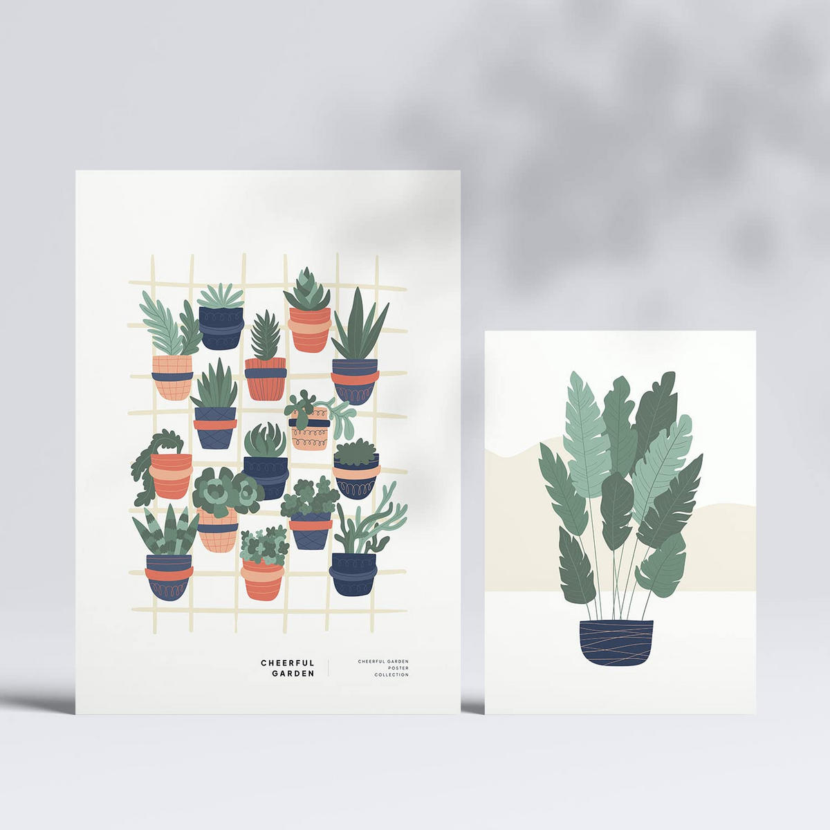 POSTER Set Mit 6 Minimalistischen Wüstenpflanzen A3 & A4 Rahmenlos - Klar, Papier (29/3cm) - Nacnic