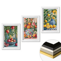 WANDBILDER 3er-Set - 20x30 cm Weißer Rahmen - Fruchtzusammensetzung von Granatäpfeln - Weiß, Kunststoff (20/30cm) - ArtPrintCave