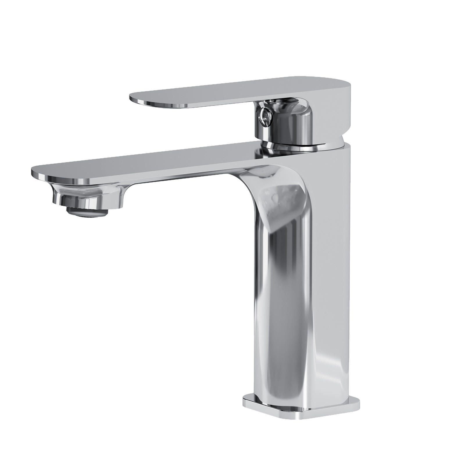 WASCHTISCHARMATUR aus 4MS-Messing Verchromt 12,5 cm - Chromfarben, Metall (15.2/4.5/16.6cm) - EMKE