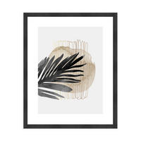 POSTER mit Rahmen 40x50 cm abstrakt schwarz beige - Beige, Holz (41/51cm) - artissimo