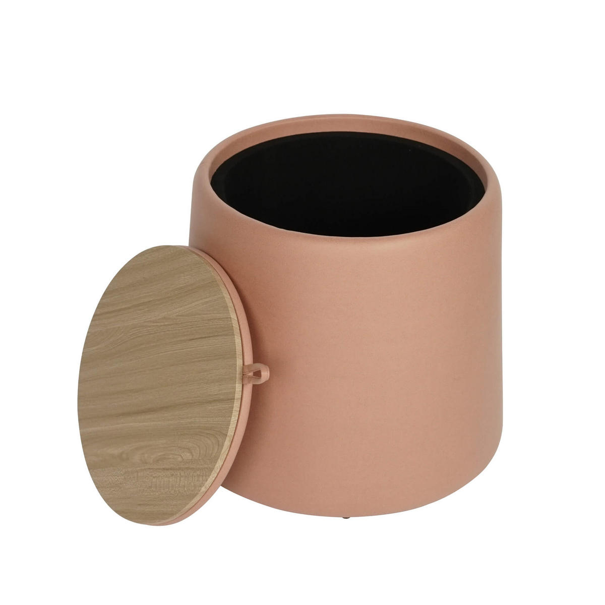 POUF Lisianthus mit Stauraum 45/45/42 cm - Rosa, Holz (45/42/45cm) - Mobili Rebecca