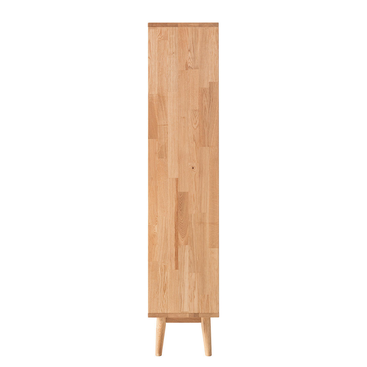 SCHUHKIPPER - Eiche massiv - Eichefarben/Braun, Holz (65/147/31cm) - home24