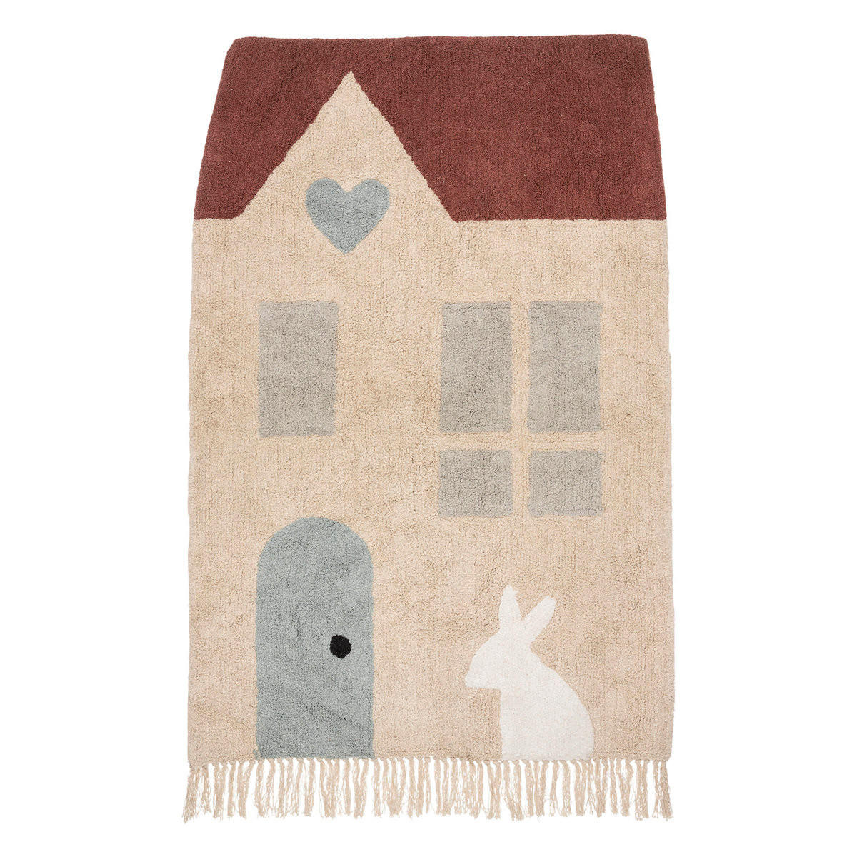 KINDERTEPPICH 100/150 cm Haus - Multicolor, Naturmaterialien (100/150cm) - Atmosphera for kids