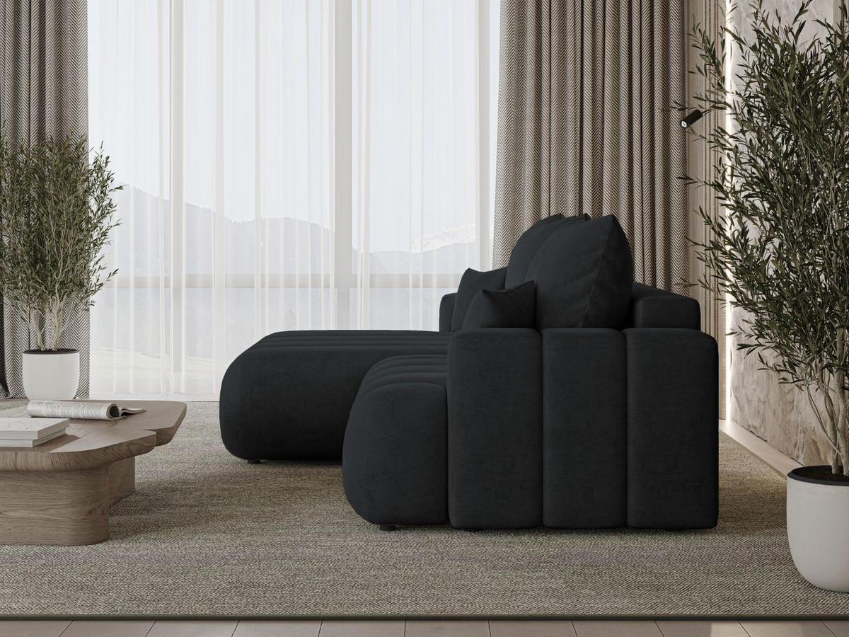 ECKSOFA Caleo Schwarz Links - Schwarz, Holz/Textil (270/170cm) - Graingold