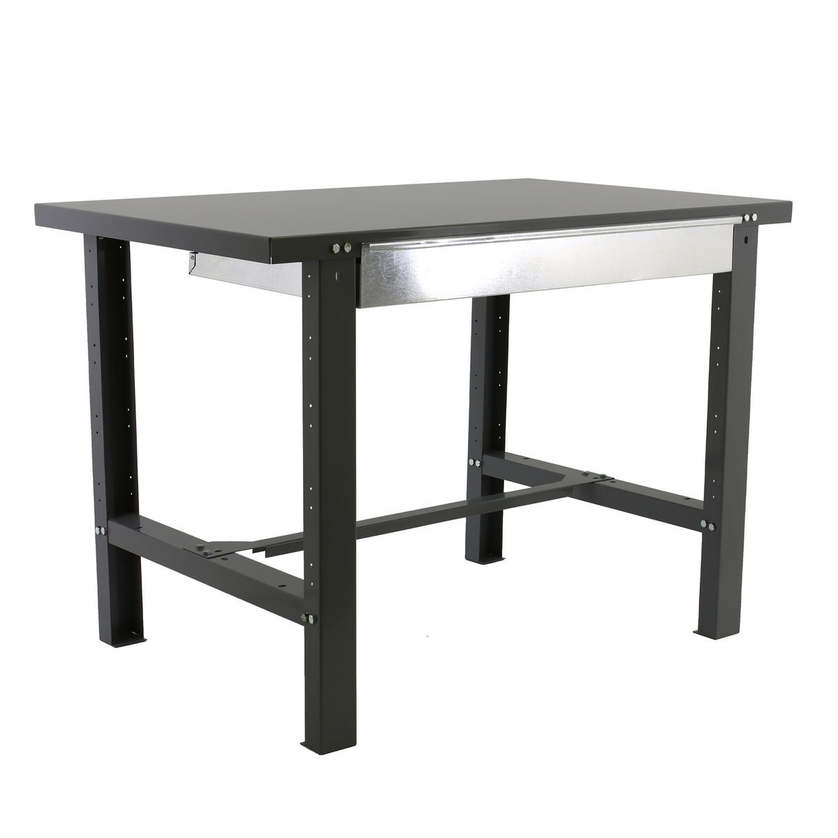 WERKBANK BUFFALO METAL mit Schublade | HxBxT 83x120x73cm | Traglast 600kg | Anthrazit - Anthrazit, Metall (120/83/73cm) - PROREGAL
