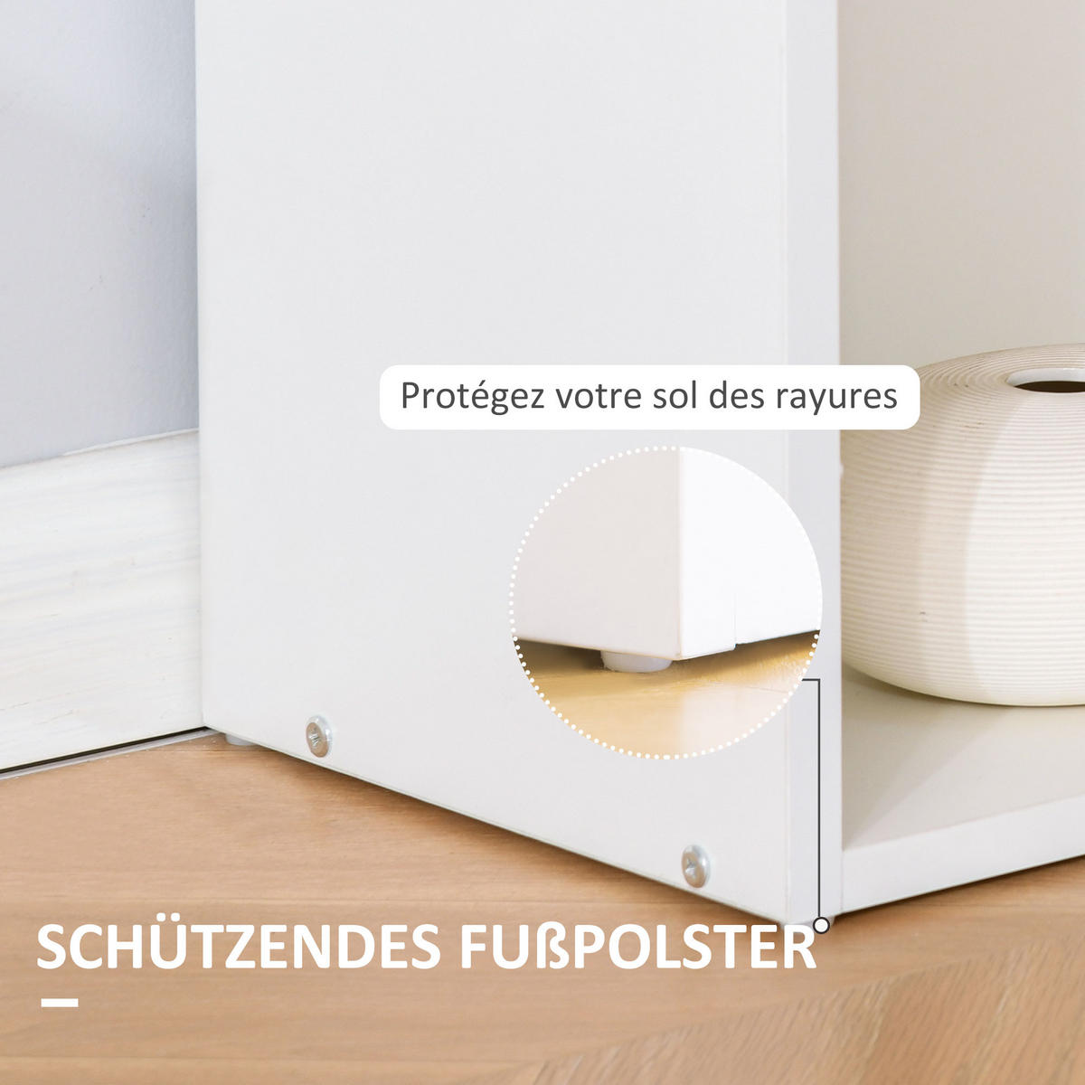 SCHREIBTISCH, Spanplatte, Weiß, 120 x 55 x 120 cm - Weiß, Holzwerkstoff (120/55/120cm) - HOMCOM