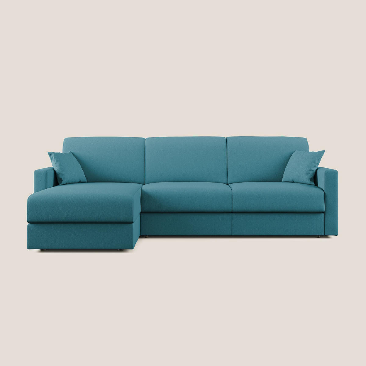 ECKSOFA LINKS Chris - Hellblau, Textil (288/96cm) - Divani.store