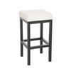 BARHOCKER KIEL Creme Kunstleder Stahl 80 cm Höhe - Creme, Leder/Metall (41/80/41cm) - DELUKE
