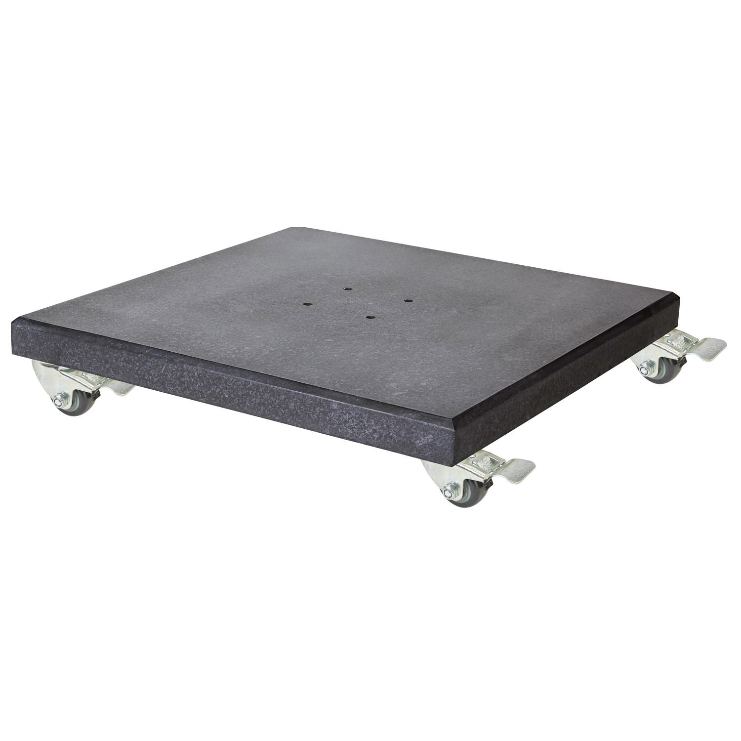 SCHIRMSTÄNDER Sonnenschirmständer Modena Schwarz poliert Granit für Ampelschirme 120 kg - Schwarz, Metall (80/80cm) - Platinum