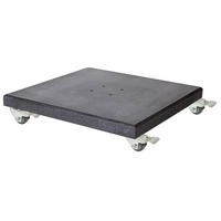 SCHIRMSTÄNDER Sonnenschirmständer Modena Schwarz poliert Granit für Ampelschirme 120 kg - Schwarz, Metall (80/80cm) - Platinum