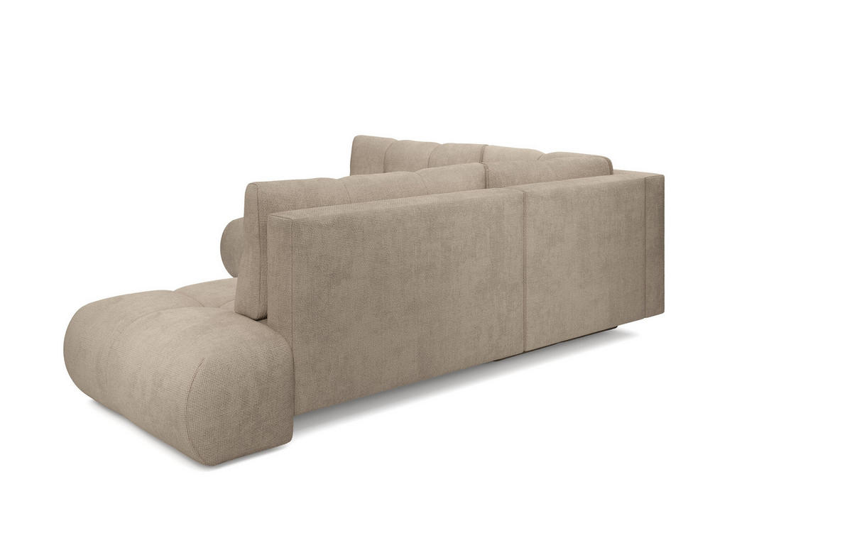 ECKSOFA DUCA II R-S Grau Chenille mit Schlaffunktion - Grau, Holz (266.5/266.5cm) - MASSENO