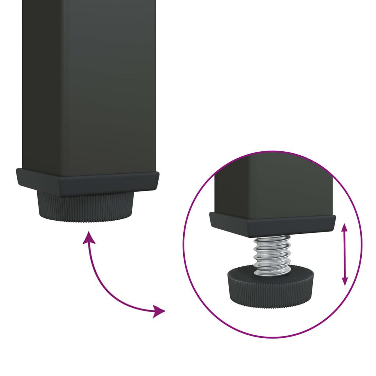 SIDEBOARD mit Glastüren, 75/35/105 cm, aus Stahl, in Schwarz - Schwarz, Metall (75/105/35cm) - vidaXL