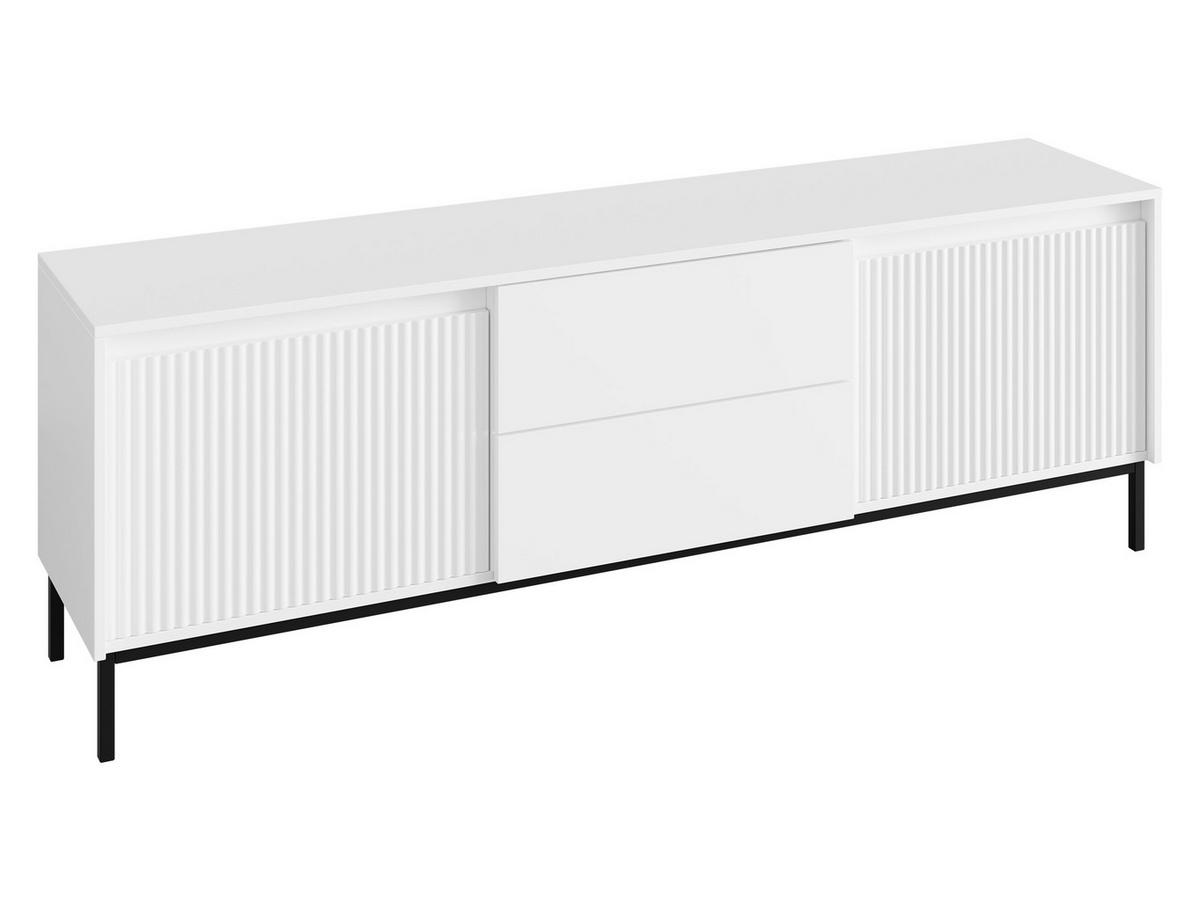 TV-ELEMENT Ozmi 2K2SZ - Schwarz/Weiß, Holzwerkstoff/Metall (174/60/40cm) - MIRJAN24