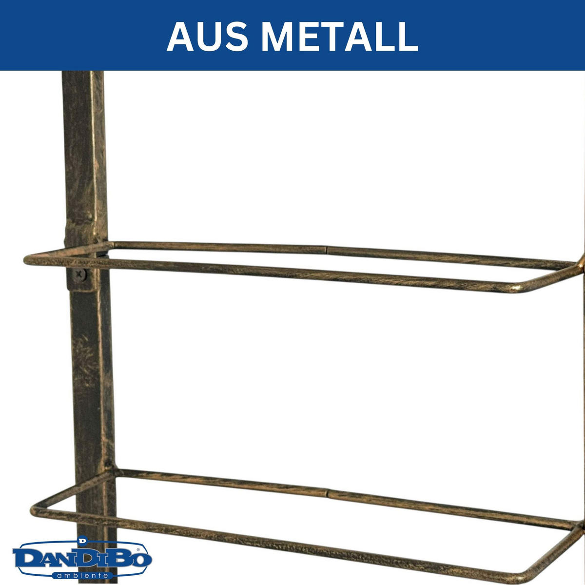 WEINREGAL Metall Wand Schwarz 120 cm - Schwarz, Metall (30/120/12cm) - DanDiBo