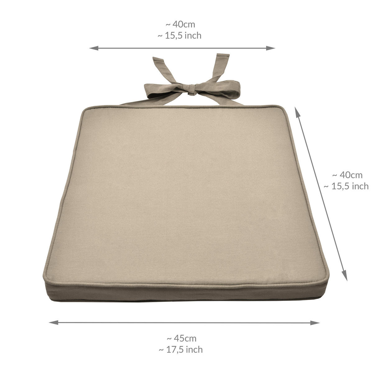 STUHLKISSEN Loft SK 45x40x5cm Natur (6tlg) - Naturfarben, Textil (45/40/30cm) - Beautissu 