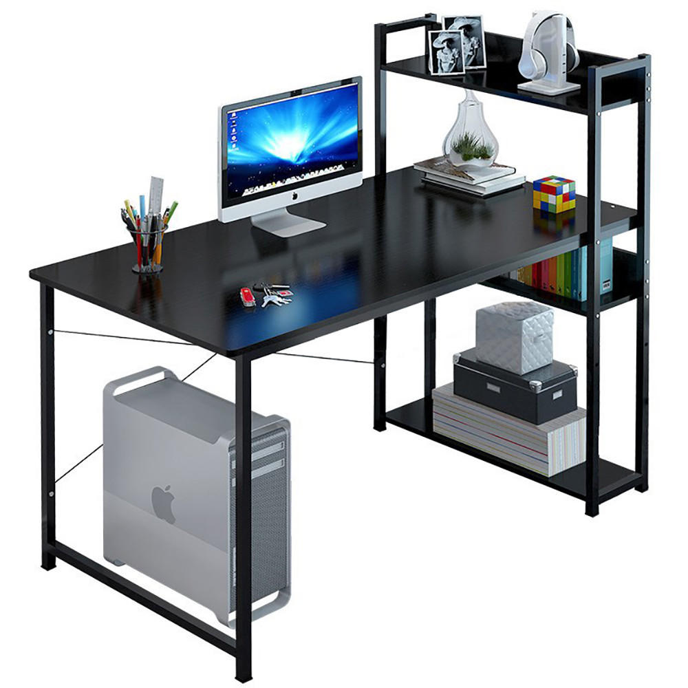 COMPUTERTISCH, schwarz, 120/55/70 cm - Schwarz, Holz (120/70/55cm) - MUVU