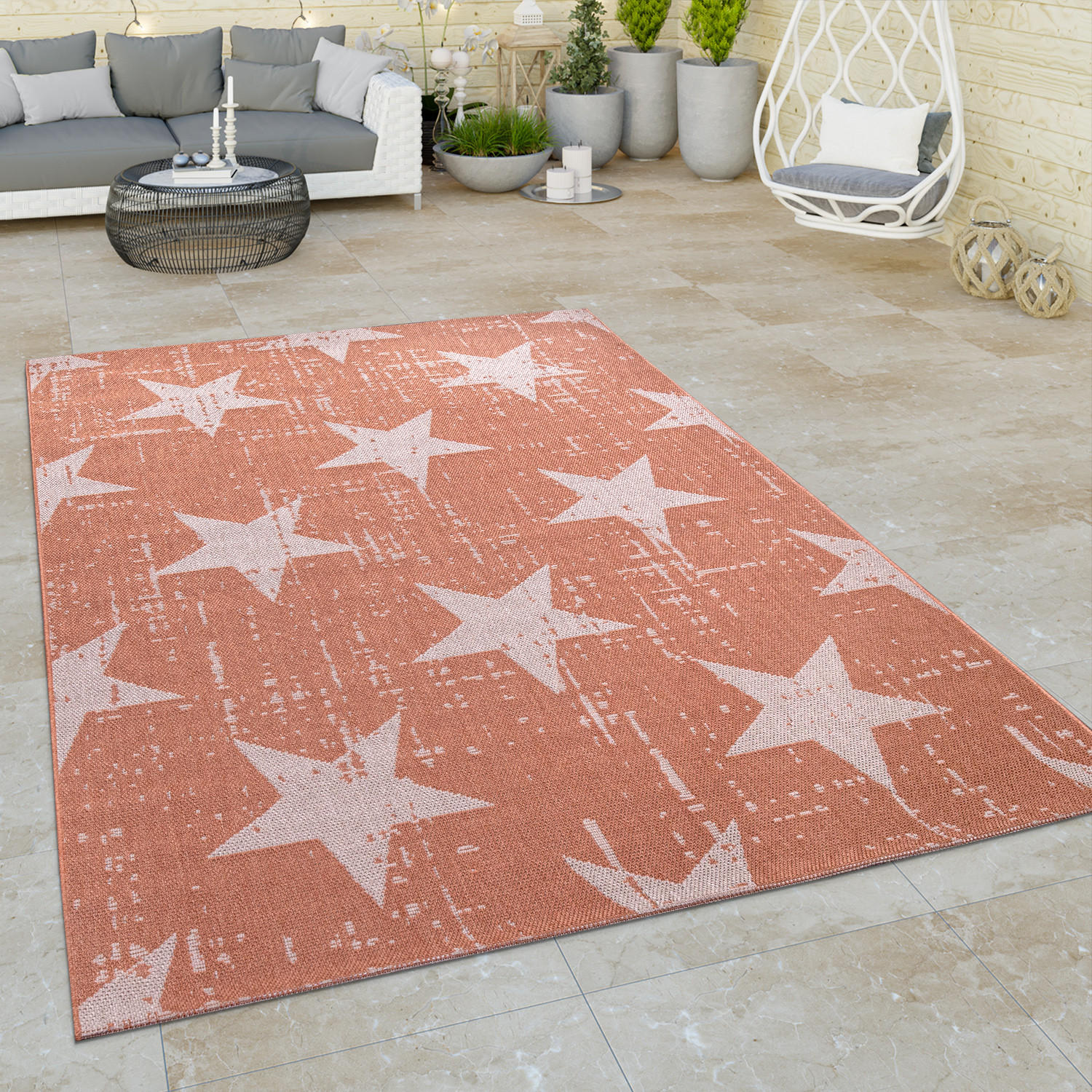 OUTDOORTEPPICH 240/340 cm Nevada 192 - Orange, Textil (240/340cm) - Paco Home