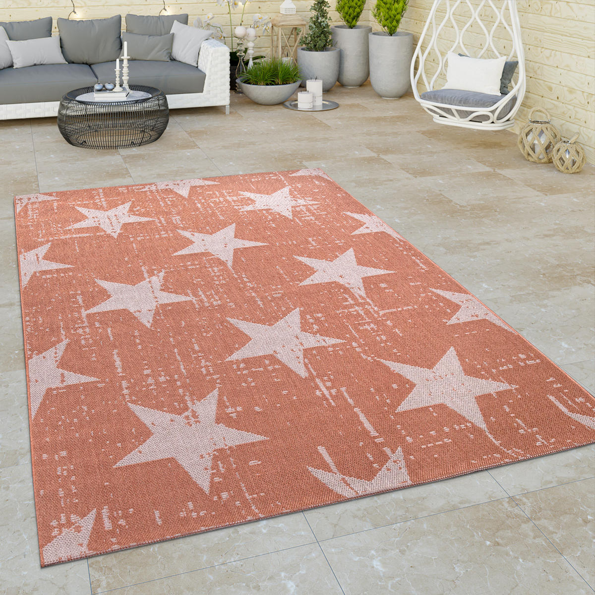 OUTDOORTEPPICH 120/160 cm Nevada 192 - Orange, Textil (120/160cm) - Paco Home