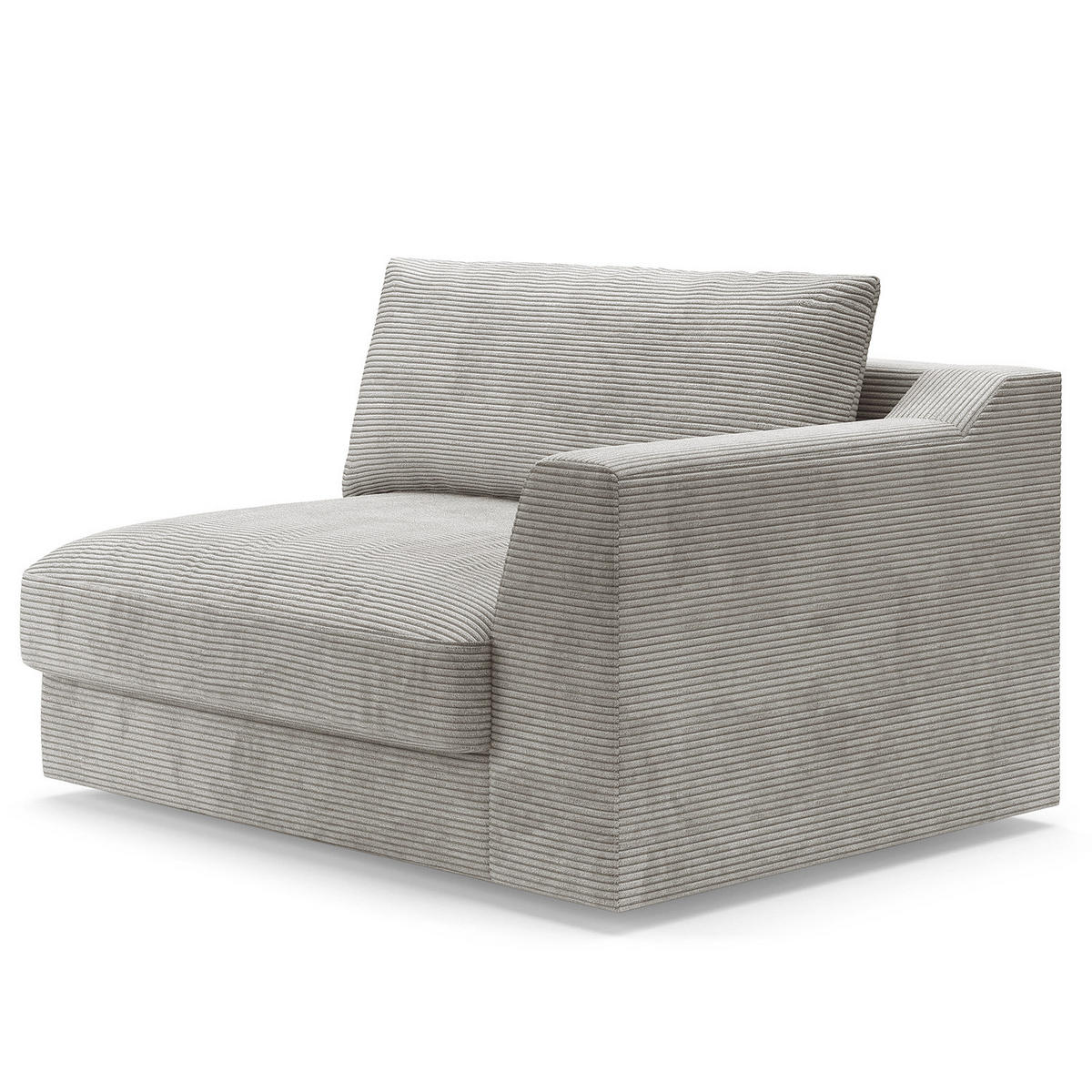 BIG-SOFA - Hellgrau, Kunststoff/Textil (274/90/112cm) - home24