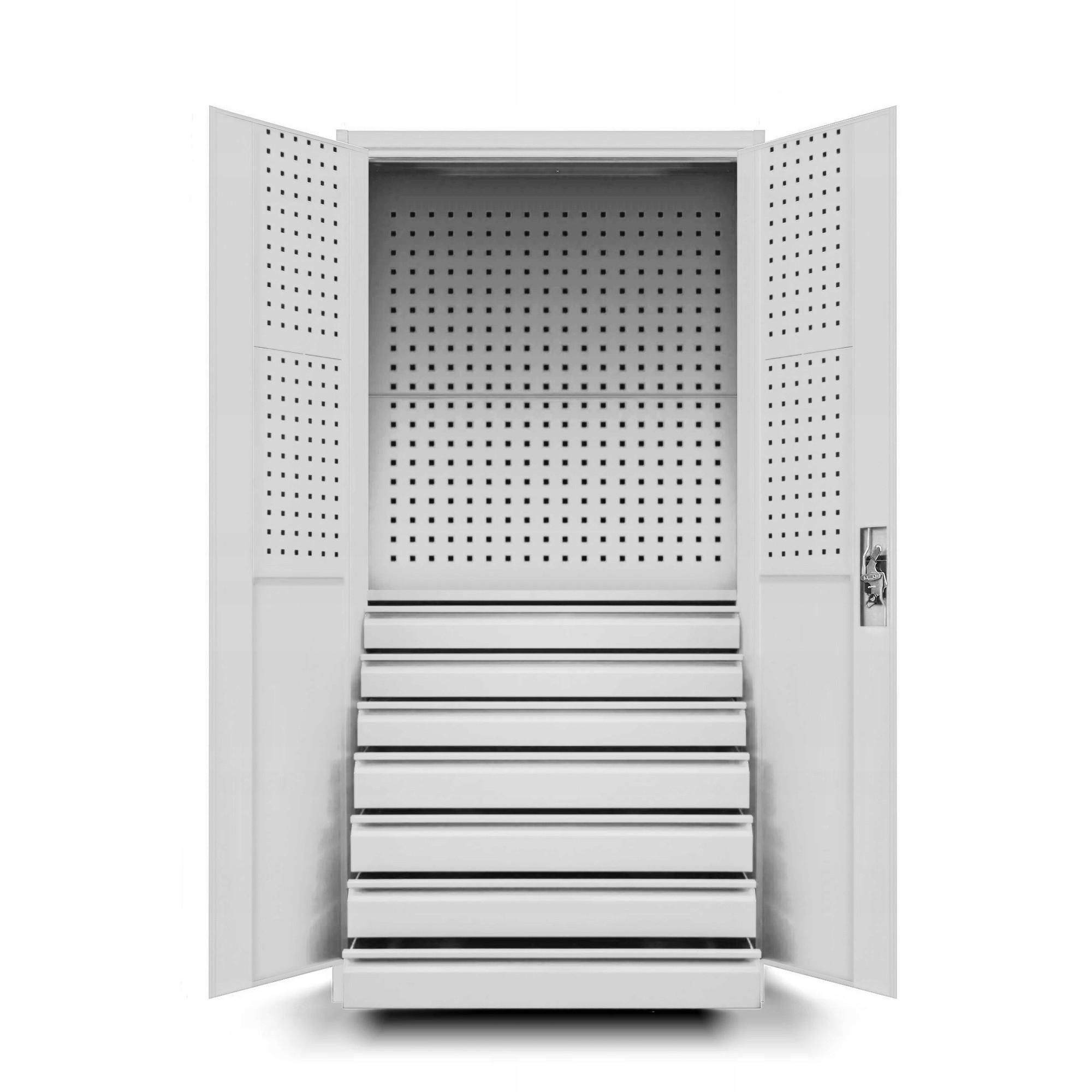 WERKZEUGSCHRANK Werkstattschrank DAREK 185x92x50 cm - Grau, Metall (92/185/50cm) - Jan Nowak