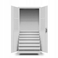 WERKZEUGSCHRANK Werkstattschrank DAREK 185x92x50 cm - Grau, Metall (92/185/50cm) - Jan Nowak