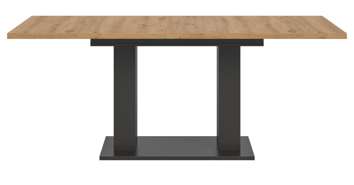 ESSTISCH grau, Eiche Artisan Küchentisch ausziehbar 150 - 190 cm - Eiche Artisan/Grau, Holzwerkstoff/Metall (150/90/76cm) - Inn.Furn