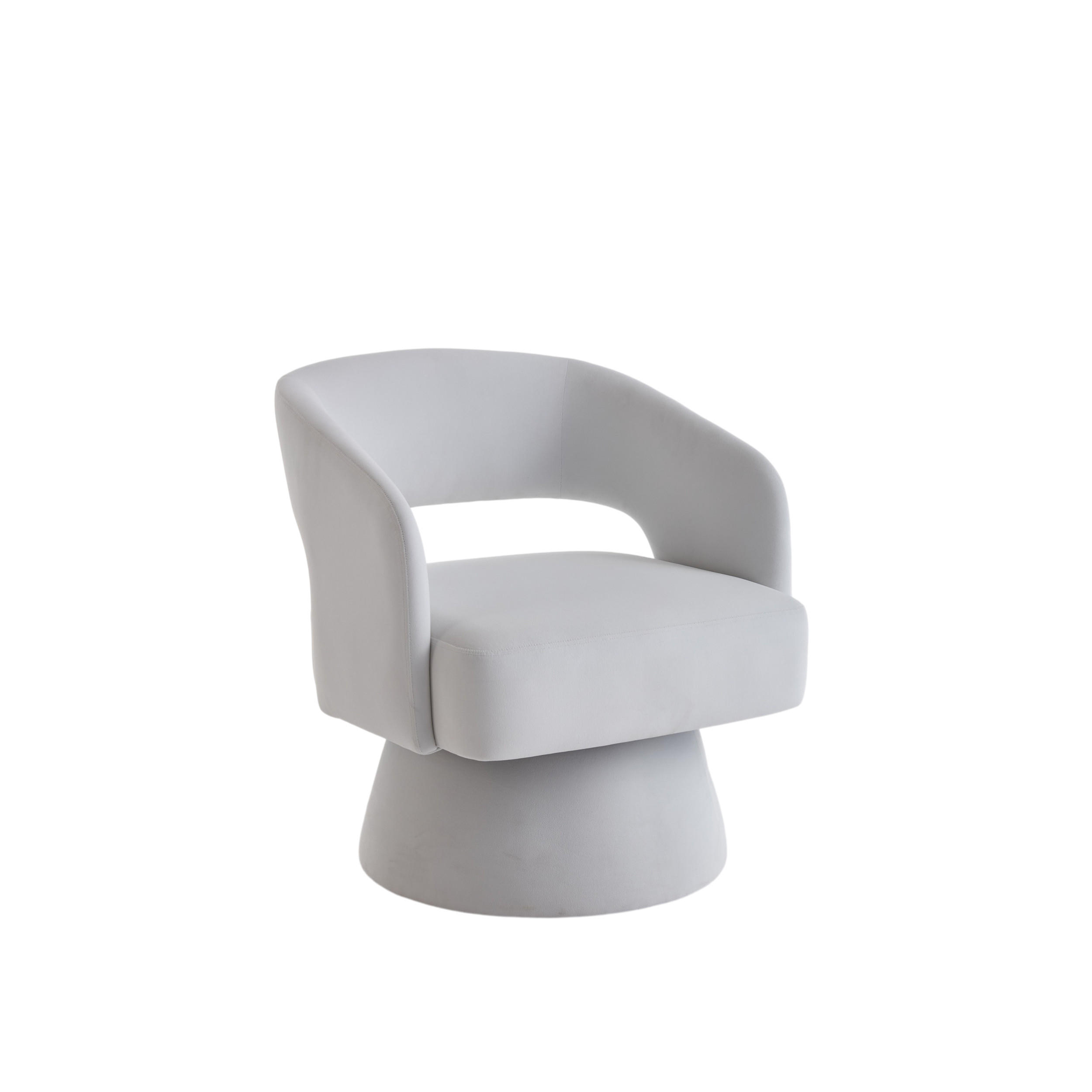 SESSEL 360° drehbar mit Samtbezug, DE-42342, Beige - Beige, Holzwerkstoff (66/75/68cm) - ComfortXL
