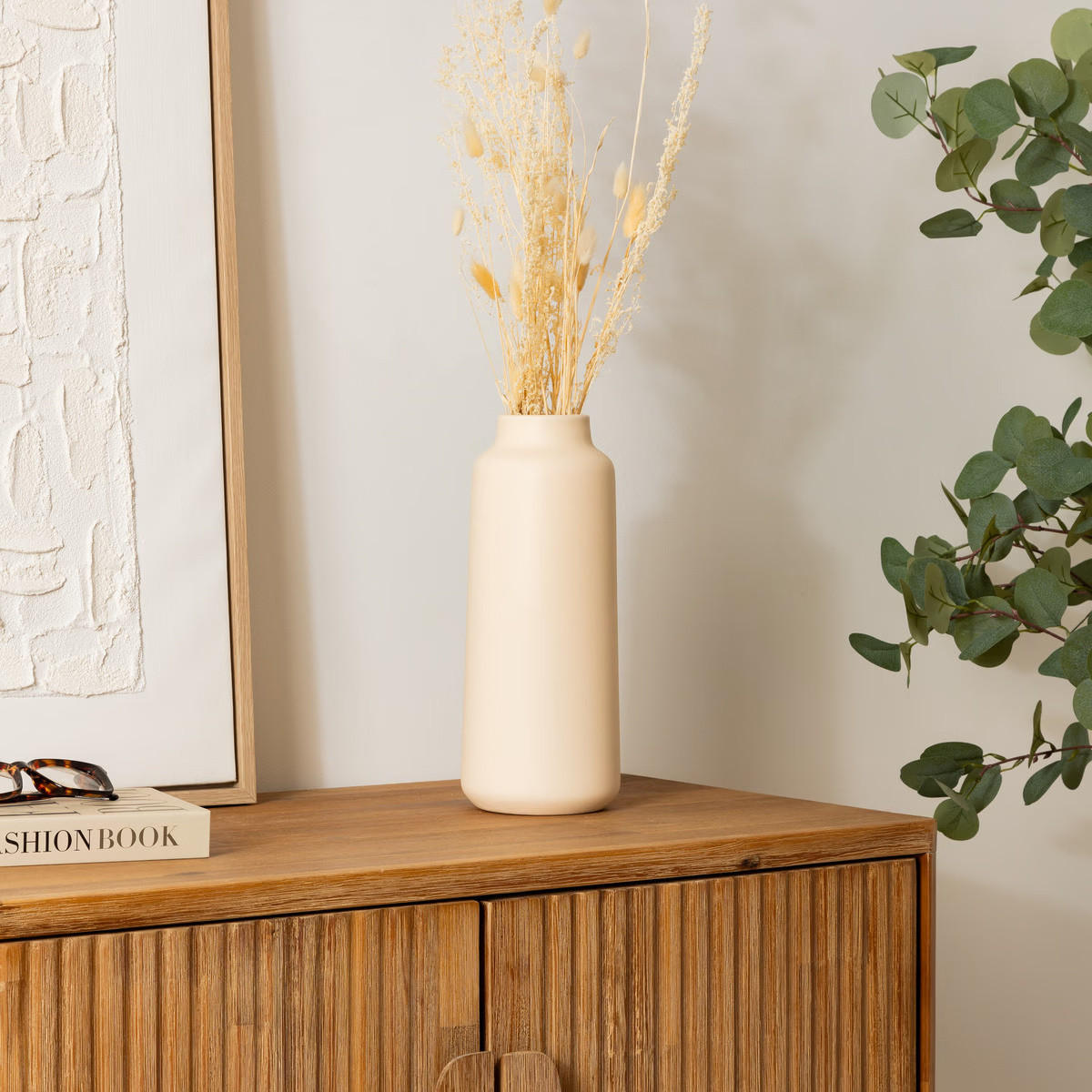 VASE Keramik Tila Ø 12 cm - Beige, Keramik (30cm) - Atmosphera Createur d´interieur