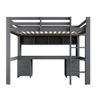 HOCHBETT 90/200 cm Grau - Grau, Holz - Raumix