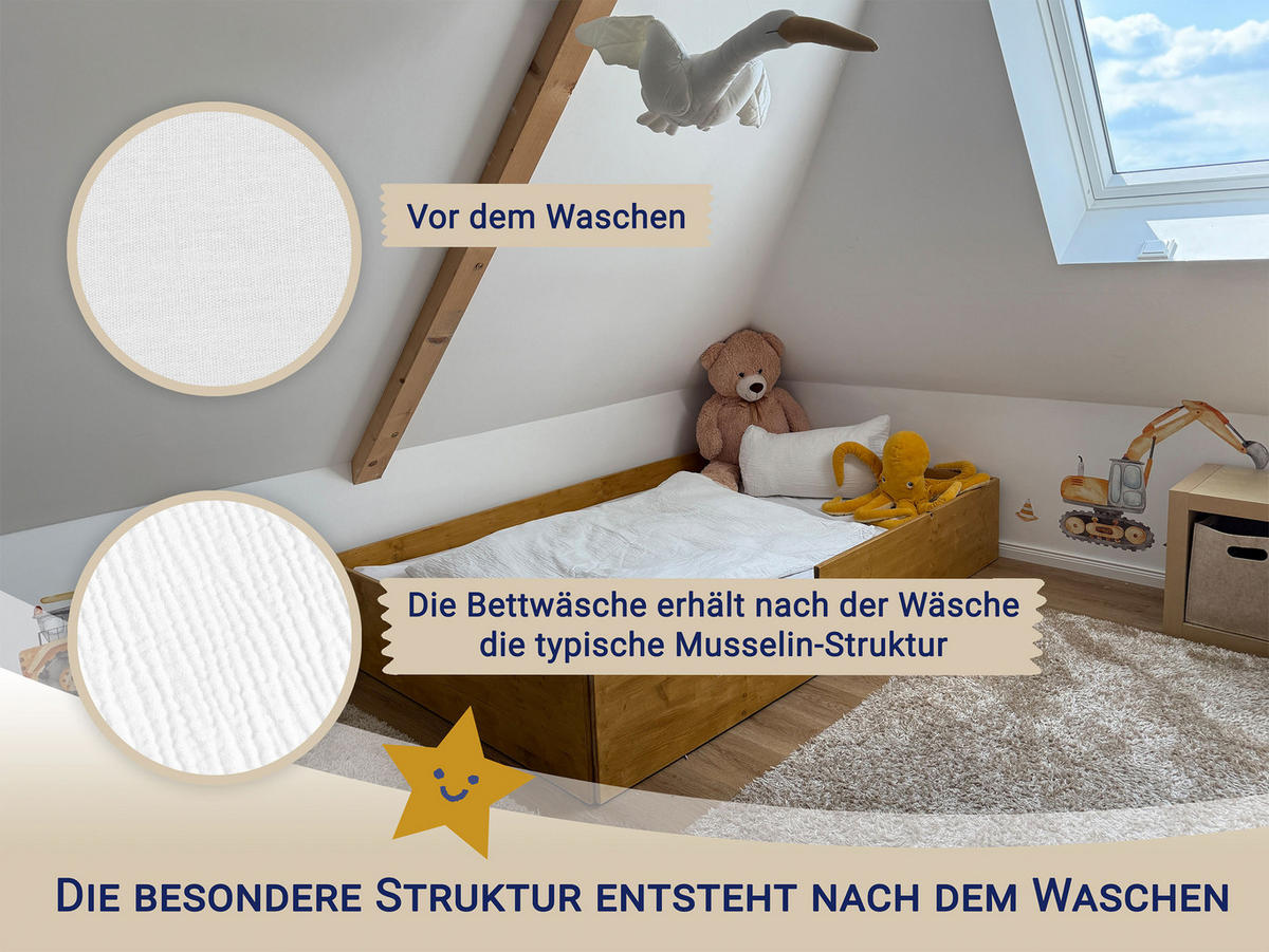 BETTWÄSCHE, 2er-Set, 40x60+100x135 cm, 100% Baumwolle, Weiß - Weiß, Textil (100/135cm) - Zollner