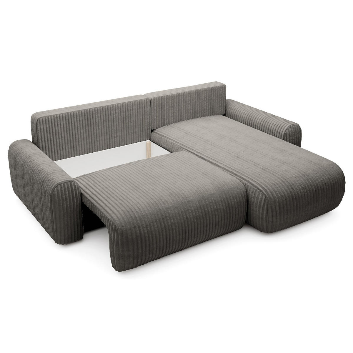 ECKSOFA Lelu Dunkelbeige beidseitig - Schwarz/Cappuccino, Kunststoff/Textil (245/165cm) - Selsey
