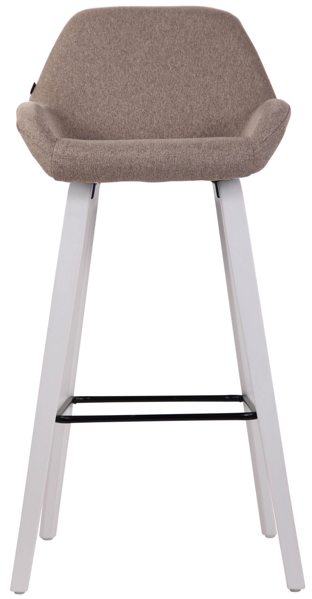 BARHOCKER Stoff taupe - Taupe/Weiß, Holz/Textil (52/103/51cm) - CLP